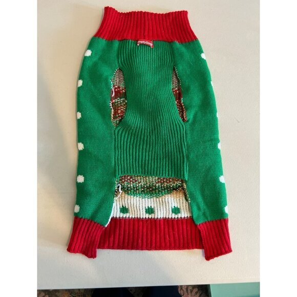 Dog Sweater Sz Large Holiday Print Sweater Keep Your Pup Warm - Picture 2 of 4